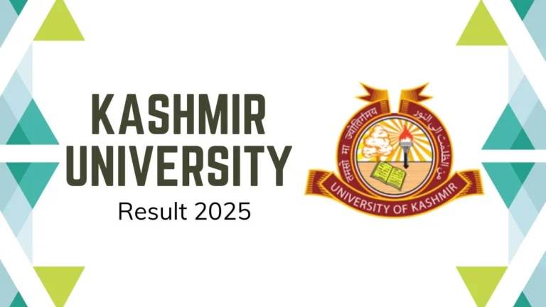 Kashmir University Result 2025 Out at uok.edu.in Direct Link to Download 1st, 4th Sem Result